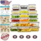 20 Glass Food Containers Set - Airtight, Dishwasher Safe, Perfect for Meal Prep