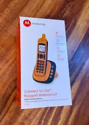 Motorola XT801 DECT 6.0 Waterproof Cordless Phone with Connect Cell - Orange NIB