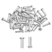 50Pcs Brazier Head Solid Aluminum Rivets, M4 x 14mm Tubular Rivets