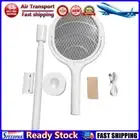 LF# 6 in 1 Rotating Head Electric Fly Swatter for Mosquito Gnat Wasp (Long Type)