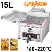 LPG/Nature Gas Deep Fryer Single Tank Catering Frying Machine Fried Chicken 15L