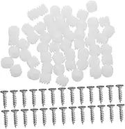 DOITOOL Plastic Hinge Dowel Inserts 200pcs Cabinet Door Hinge Mounting Screw Set