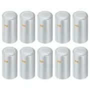50Pcs PVC Heat Shrink Wine Bottle Caps, 1.2" Wine Shrink Wrap Sleeve Cap Silver