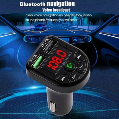 Wireless Bluetooth Car MP3 Players FM Transmitter Dual USB Charger Handsfree √⚘