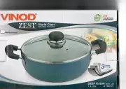 Vinod Zest Kadai Non Stick 3 Layers Coating Deep Kadai with Lid 180mm ( 1.4L )