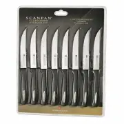 NEW SCANPAN MICROSHARP 8 PIECE STEAK KNIFE SET Knive Knives Serrated