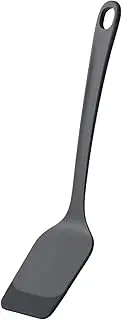 Marna K804DGY Easy to Insert Turner (Can be Inserted at Any Angle, Clean Scooping, Heat Resistant), Silicone Turner, Spatula, Cooking Utensils, Dark Gray