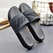 [XBCDX] Open Toe Slide Slippers Mens Slip On Beach Slider Shoe in Navy Men's Sandals and Slippers Soft Sandals (Size : 43)