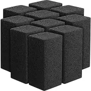10 Pieces Commercial Grade Grill Cleaning Brick Bulk Heavy Duty Pumice Stone Brick Cleaning Grill Stone Reusable for Home Restaurant Griddles, Flat Top and BBQ Grates Outdoor Cleans(Black)