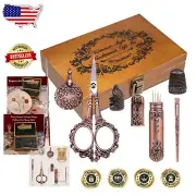 Elegant Victorian Vintage Embroidery Scissors Kit - Complete Needlework Set