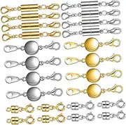 OSALADI 24Pcs Magnetic Necklace Clasps Strong Jewelry Closures for Necklaces Bracelets Anklets Easy to Use Magnetic Fasteners for Jewelry Making Versatile Secure