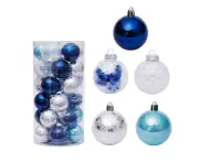 30 Pieces Christmas Ball Ornaments Shatterproof Christmas Ornaments Tree Ball Holiday Wedding Party Ornaments Blue