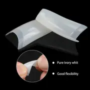 Natural 500 Pcs Fake French Nail Tips Natura Clear Stiletto False Gel Pointy Art Acrylic