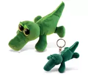 Puzzled Plush Alligator - Big Eye 6 Inch and Keychain