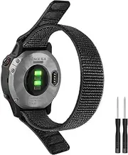 [MGTCAR] 26mm Loop Nylon Strap for Fenix 6X / Fenix 5X / Fenix 7X, Ultralight Quick Drying Watch Strap for Garmin Fenix 6X Pro/Sapphire