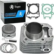 Tupo 69mm Cylinder Piston Ring Gasket Top End Rebuild Kit Compatible with Kawasaki Bayou250 Bayou 250 KLF250A KLF250A2 KLF250A6F KLF250AAF KLF250ABF 4X2 2003-2011 ATV