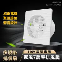 在飛比找蝦皮購物優惠-110v專用排氣扇 傢用衛生間窗式換氣扇 浴室墻壁圓形厠所廚