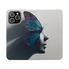 Étui à Rabat Papillon Artistique – Coque Pour iPhone Élégante & Naturelle