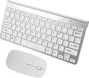 SECFOU Ergonomic Wireless Keyboard Mouse Set 2.4ghz Quiet 10m Range Plug Play Modern Design Battery Indicator