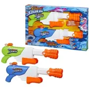 Nerf Super Soaker Hydro Frenzy Kids Toy Outdoor Water Blaster, 2 Pack