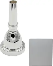 Pangmao Professonal Tuba Mouthpiece, Silver Plated Tuba Player Mouthpiece Replacement Musical Brass Instruments Accessories