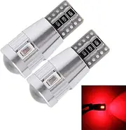 Car External Lights 2 PCS T10 3W 6 SMD-5630 LEDs Error-Free Canbus Car Clearance Lights Lamp, DC 12V(Red Light) (Color : Red Light)