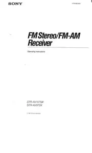 Sony STR-AV970X Amplifier / Receiver Owners Instruction Manual