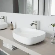 Peony Modern White Matte Stone 20 in. L x 15 in. W x 5 in. H Vessel Bathroom