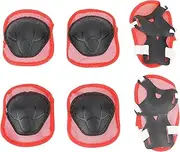 Kids Skateboard Helmet Knee Pads Elbow Wrist Set, Adjustable Sports Hand Protectors Protective Gear Bike Set for Cycling Roller Skating Scooter