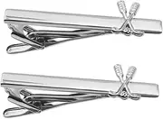 [WRITWAA] Men's Zinc Alloy Fashion Tie Clips Unique Golf Tie Tacks Business Professional Suit Accessories