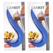 2x Brix Cankey Kitchen Easy Ring Pull Plastic Can/Tin Lid/Opener Remover Blue