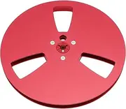 1/4 7 Inch Empty Tape Reel, 3 Holes Open Reel Sound Tape Empty Reel for ReVox Studer, Aluminum Alloy Take Up Reel to Reel Tape Recorder Replacement Opening Machine Part (Red)