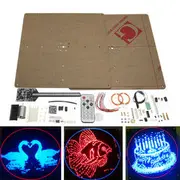 Flat POV 64 LED Rotating Advertising Light DIY LED Flash Kit Electronic Creative LED Production 29 BLUE