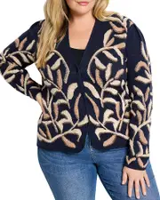 Nic+Zoe Plus Midnight Fern Cardigan