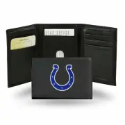 Indianapolis Colts Embroidered Leather Tri Fold Wallet Billfold by Rico