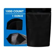 Loud Lock Mylar Bags 1,000 Count - 1 Ounce All Black Zip Seal Bags