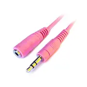 Alogic 0.5m PINK 3.5mm Stereo Audio Extension Cable - Male to Female