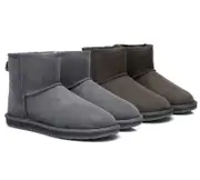 AUSTRALIAN SHEPHERD® UGG Boots Kids Sheepskin Wool Mini Classic - Chocolate / AU Ladies 5 / AU Men 3 / EU 36