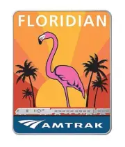 Amtrak Floridian Route Collector Edition Enameled Lapel Hat Pin