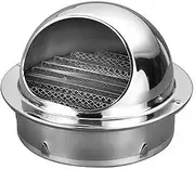 304 Stainless Steel Exterior Wall Hood Chimney Cowl Cap,Range Hood Exhaust Pipe Air Outlet,Exhaust Vent Chimney Rain Cap,Round Vent Hole Ventilating Cowl Rain Hat Hood (200mm/7.9in)