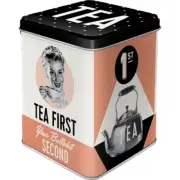 Nostalgic Art Retro Embossed Tea Storage Tin TEA FIRST - Bullshit Second 100g