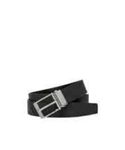 Burberry Logo Engraved Reversible Buckle Belt 110,100,105,90,95,85 Charcoal gray/silver