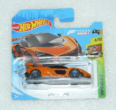 NEW HOT WHEELS MCLAREN SENNA ORANGE FORZA HORIZON 4 EXOTICS RARE 162/250