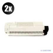 2x Eco Toner Black for OKI C532DN C542DN 7.000 Pages