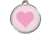 Pink Heart Dog Cat Pet ID Tag Charm Personalized Red Dingo Lifetime Guarantee