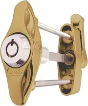 SASHSTOP Lockable Sash Jammer Additional Security for uPVC Doors (Brass)