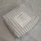 Nestwell BLK Pinstripe Cotton Linen Full Queen Duvet Sham Set Bed Bath & Beyond