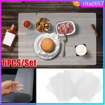 6PCS ANTI-FOULING HEAT RESISTANT PLACE MATS NON-SLIP TABLE M