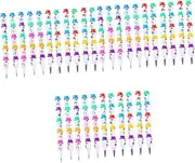 SHOWERORO 3sets Christmas Snowman Pencil Set Removable and Girls Writing Stationery Assorted Colors 20pcs*3