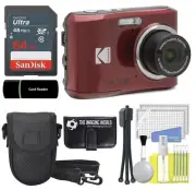Kodak PIXPRO FZ45 16MP Digital Camera 4X Optical Zoom 27mm Wide Angle - 64GB Kit